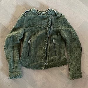 Zara Fitted shabby bikers jacket